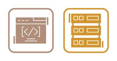 Web Coding ND Server Icon vector