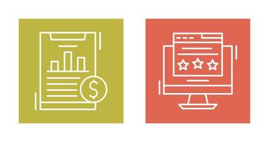 Financial Analytics and Webpage Icon vector