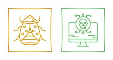 Bug and Virus Icon vector