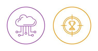 Cloud Computing and Target Icon vector