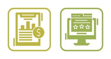 Financial Analytics and Webpage Icon vector