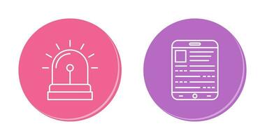 Alarm System and Ebook Icon vector