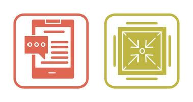Chat and Minimize Icon vector