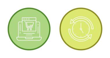 Add to Cart and Run time Icon vector