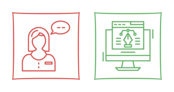 consultante y web diseño icono vector