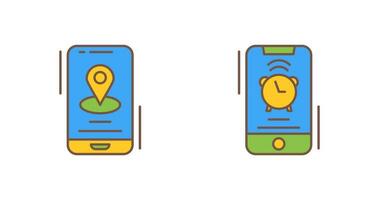 Map and Alarm Icon vector
