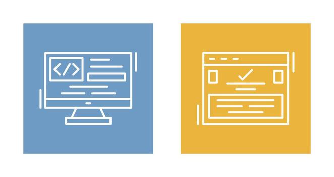 Coding and Complete Icon vector