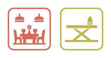 Iron Board and Table Icon vector