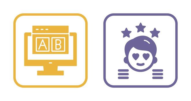 ab pruebas y ux revisión icono vector