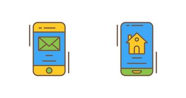 Mail and Home Icon vector