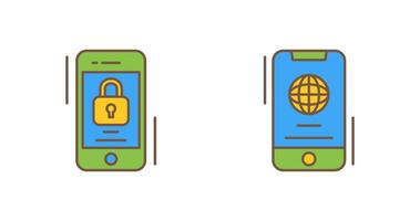 Browser and Lock Icon vector