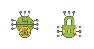 Global Malware and Cyber defence Icon vector