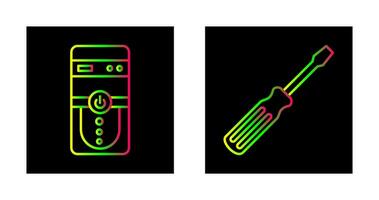 UPC y tornillo conductor icono vector