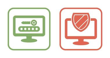 Password and Shield Icon vector