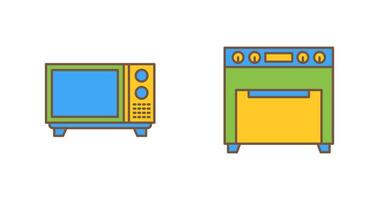 microondas y horno icono vector