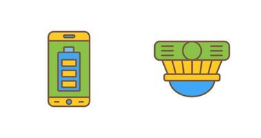 Mobile Battery and Detector Icon vector