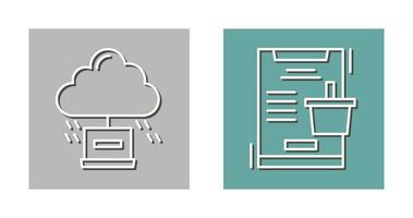 Cloud Computing and Online Shopping  Icon vector