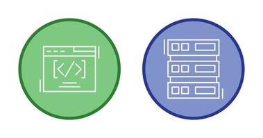 Web Coding ND Server Icon vector