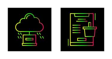 Cloud Computing and Online Shopping  Icon vector