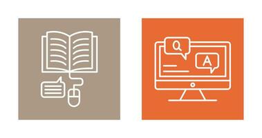 Online Learning and Faq Icon vector