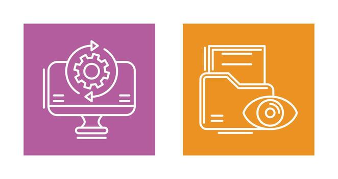 Synchronization and Data Visualization Icon vector