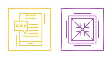 Chat and Minimize Icon vector