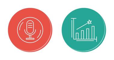 Microphone and Line Bars Icon vector