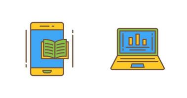 E Book and Presentation Icon vector