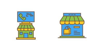 24 Hour and Store Icon vector