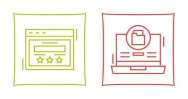 Rating and Data Storage Icon vector