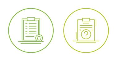 List Protection and Question Icon vector