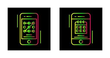 Pattern Code and Calendar Icon vector