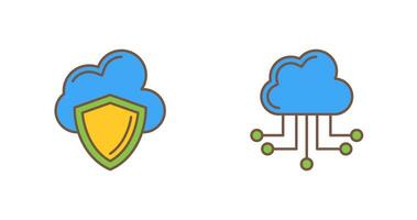 Cloud Computing and Shield Icon vector