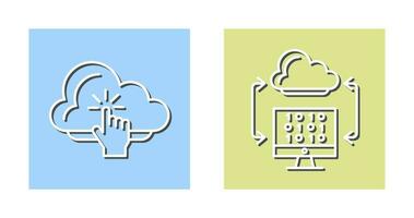 Cloud Computing and Cloud Coding Icon vector