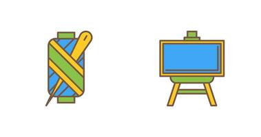 Needle and Easel Icon vector