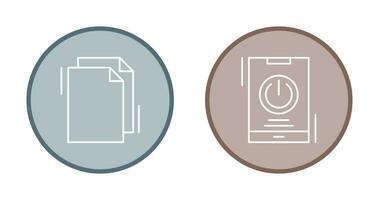 Copy and Power Icon vector