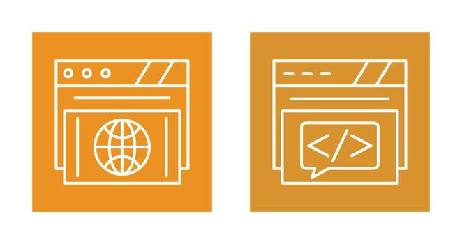 navegador y mensaje icono vector