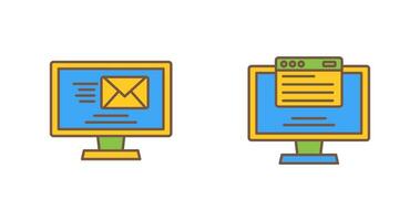 Mail and Web Icon vector