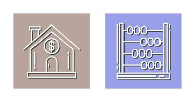 Abacus and Home Icon vector