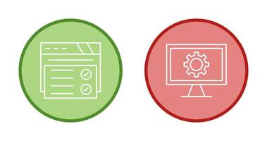 Web Browser and Monitor Screen Icon vector