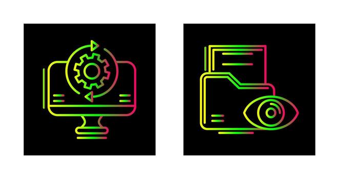 Synchronization and Data Visualization Icon vector