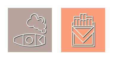 Cigar and Cigarette Pack Icon vector