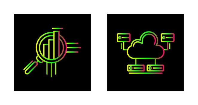 Business Analytics and Cloud Database Icon vector