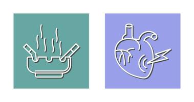 Heart Attack and hashtray Icon vector