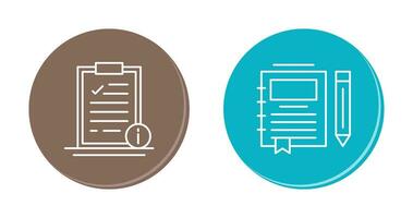 Info and Journal Icon vector