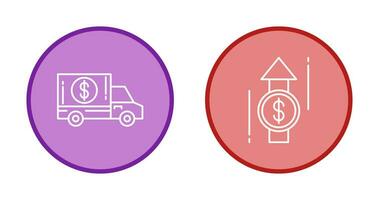 Delivery Truck and Profit Icon vector