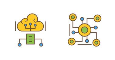Cloud Computing and Connection Icon vector