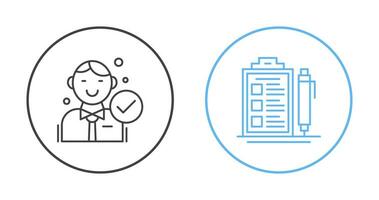 Hire and Check List Icon vector
