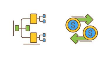 Chart and Dollar Icon vector