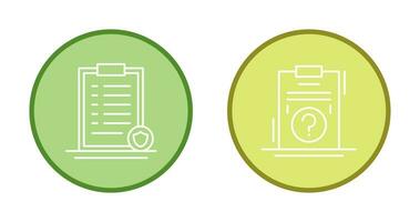 List Protection and Question Icon vector